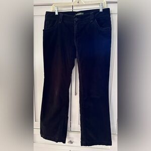 Eddie Bauer Black Velvet straight leg pants. Size 8 Petite